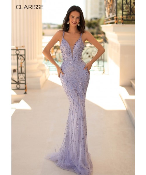 Clarisse 810467 Sparkling Beaded Prom Dress