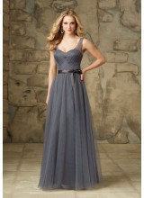 Beautiful Long Tulle Morilee Bridesmaid Dress