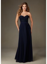 Beaded Lace Morilee Bridesmaid Dress with a Sweetheart Neckline