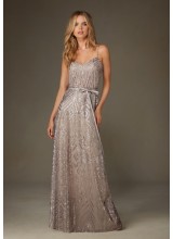 Patterned Sequin Morilee Bridesmaid Dress