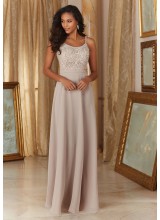 Morilee Chiffon with Beaded Embroidery Bridesmaid Dress