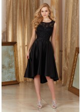 Morilee Satin with Beaded Embroidery on Net Bridesmaid Dress
