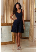Chic Sequined Morilee Bridesmaids Dress
