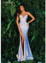 Clarisse 810101 iridescent sequins evening gown
