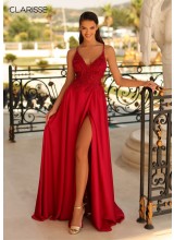 Clarisse 810559 Draped Slit Prom Dress