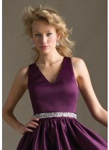 Morilee Satin Tie Sash with Beading