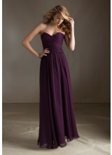 Long Luxe Chiffon Morilee Bridesmaid Dress with Sweetheart Neckline