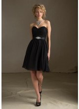 Lace and Chiffon with Satin Tie Sash Morilee Bridesmaid Dress