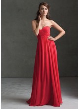 Chiffon Mori Lee Bridesmaid Dress with Sweetheart Neckline and Empire Waist