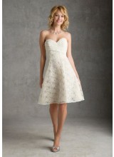 Lace Morilee Bridesmaid Dress with Draped Sweetheart Neckline