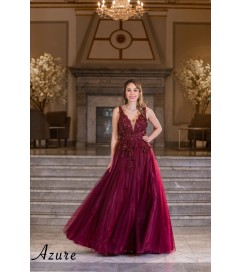 Azure prom dress A7009