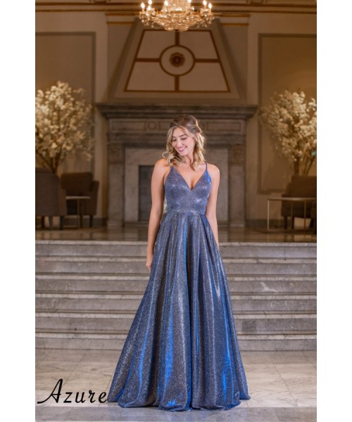 Azure prom dress A7018