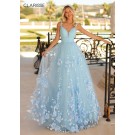 Clarisse 810597 Floral 3D Glitter Prom Dress
